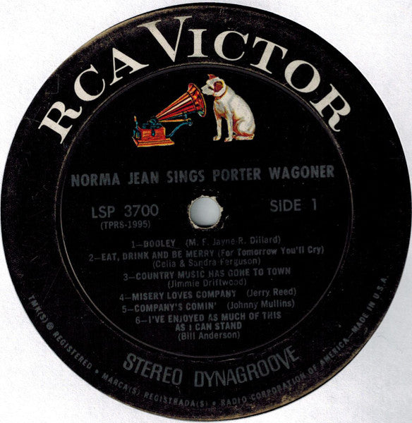 Norma Jean (2) : Norma Jean Sings Porter Wagoner (LP,Album,Stereo)