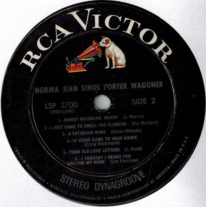 Norma Jean (2) : Norma Jean Sings Porter Wagoner (LP,Album,Stereo)