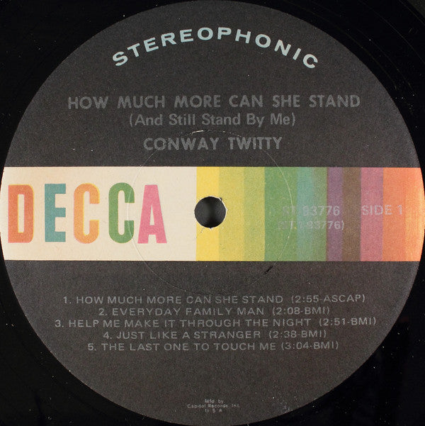 Conway Twitty : How Much More Can She Stand (LP,Album,Club Edition,Stereo)
