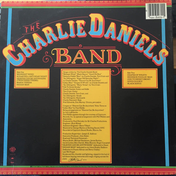 The Charlie Daniels Band : Midnight Wind (LP,Repress)