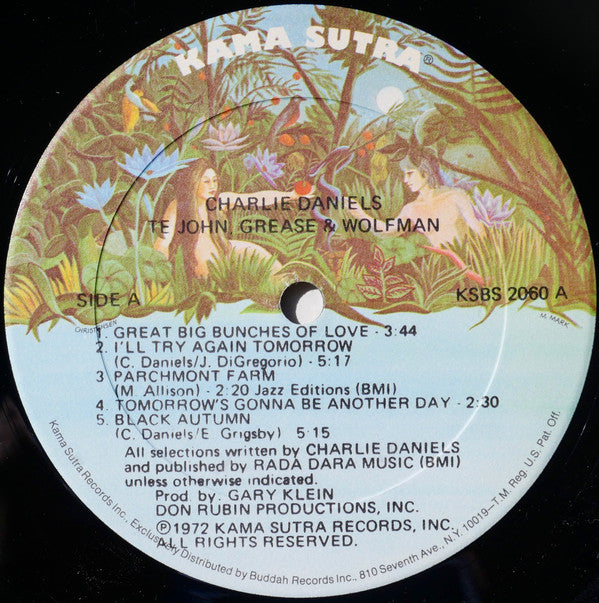 Charlie Daniels : Te John, Grease & Wolfman (LP,Album)