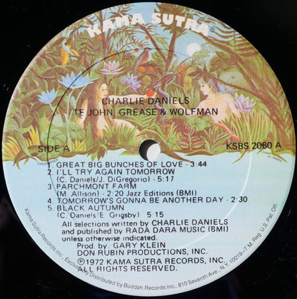 Charlie Daniels : Te John, Grease & Wolfman (LP,Album)