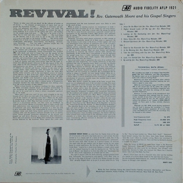 Gatemouth Moore : Revival! (LP,Mono)