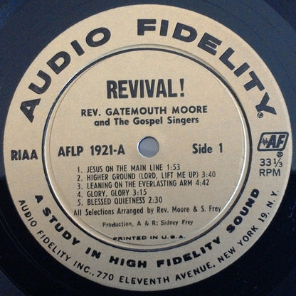 Gatemouth Moore : Revival! (LP,Mono)