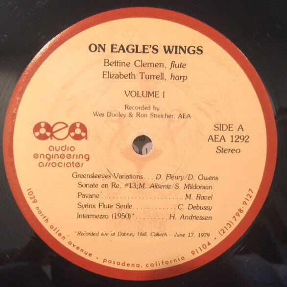 Elizabeth Turrell And Bettine Clemen : On Eagle's Wings (LP,Album)