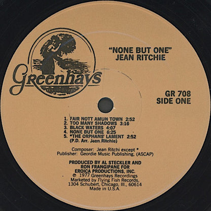 Jean Ritchie : None But One (LP,Album,Reissue)