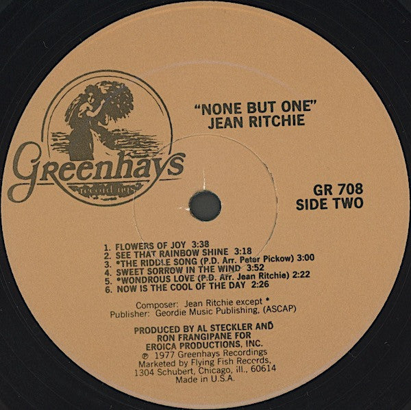 Jean Ritchie : None But One (LP,Album,Reissue)