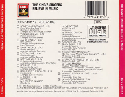 King's Singers, The : Believe In Music (Album,Remastered)