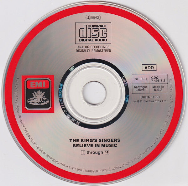King's Singers, The : Believe In Music (Album,Remastered)