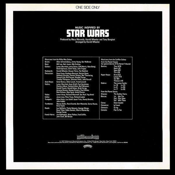 Meco Monardo : Music Inspired By Star Wars (12",Single Sided,Promo)