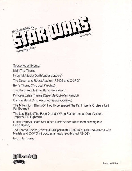 Meco Monardo : Music Inspired By Star Wars (12",Single Sided,Promo)