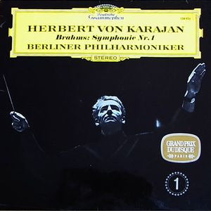Herbert von Karajan, Johannes Brahms, Berliner Philharmoniker : Symphonie Nr. 1 (LP,Stereo)