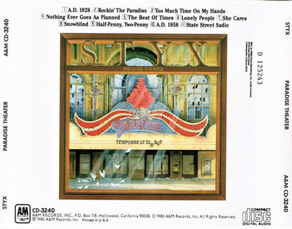 Styx : Paradise Theatre (Album,Club Edition)