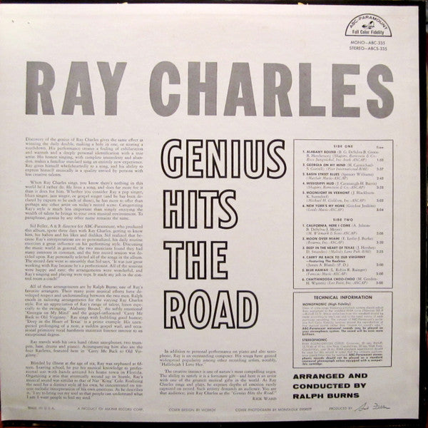 Ray Charles : The Genius Hits The Road (LP,Album,Mono)