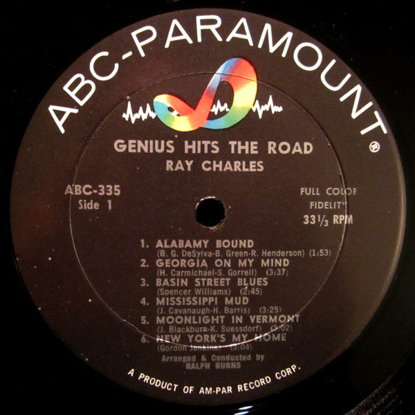 Ray Charles : The Genius Hits The Road (LP,Album,Mono)