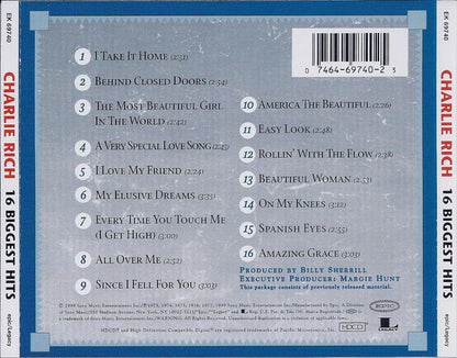 Charlie Rich : 16 Biggest Hits (HDCD,Compilation)