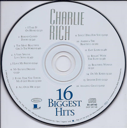Charlie Rich : 16 Biggest Hits (HDCD,Compilation)