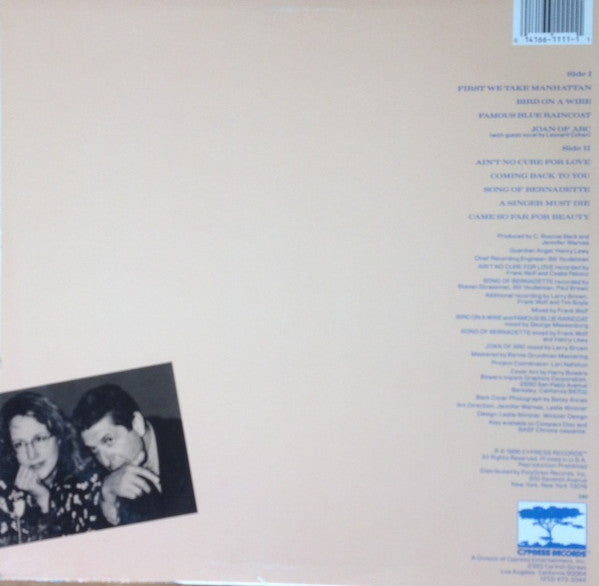 Jennifer Warnes : Famous Blue Raincoat (The Songs Of Leonard Cohen) (LP,Album,Club Edition)