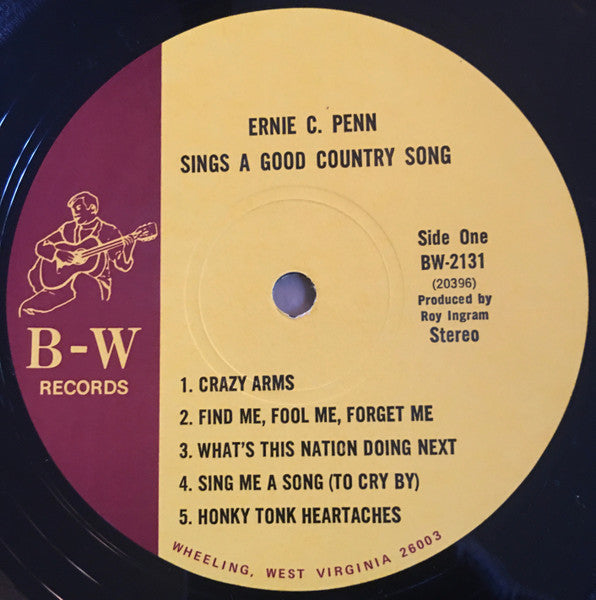 Ernie C. Penn : Sings A Good Country Song (LP,Album,Stereo)
