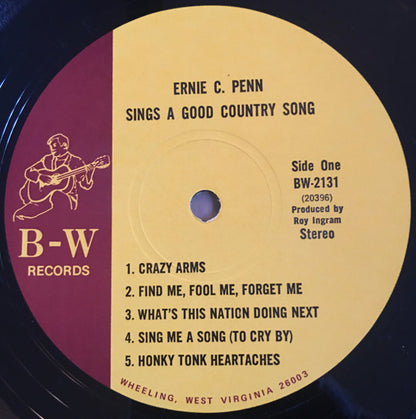 Ernie C. Penn : Sings A Good Country Song (LP,Album,Stereo)