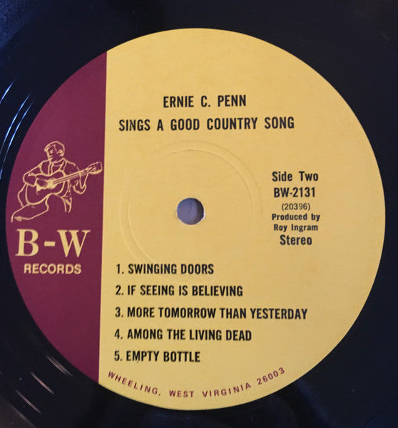 Ernie C. Penn : Sings A Good Country Song (LP,Album,Stereo)