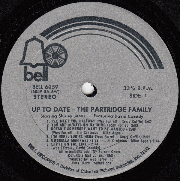 Partridge Family, The Starring Shirley Jones (2) Featuring David Cassidy : Up To Date (LP,Album,Stereo)
