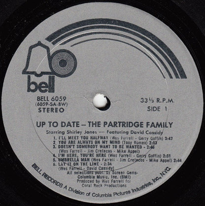Partridge Family, The Starring Shirley Jones (2) Featuring David Cassidy : Up To Date (LP,Album,Stereo)