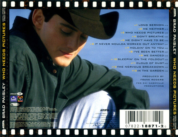 Brad Paisley : Who Needs Pictures (HDCD,Album,Enhanced)