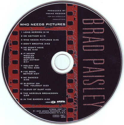 Brad Paisley : Who Needs Pictures (HDCD,Album,Enhanced)