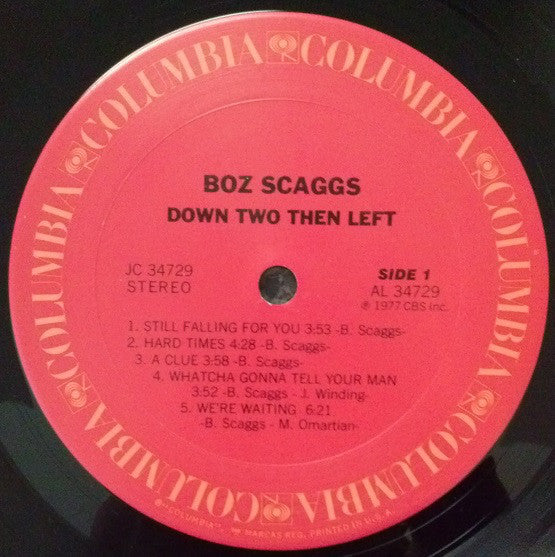 Boz Scaggs : Down Two Then Left (LP,Album)