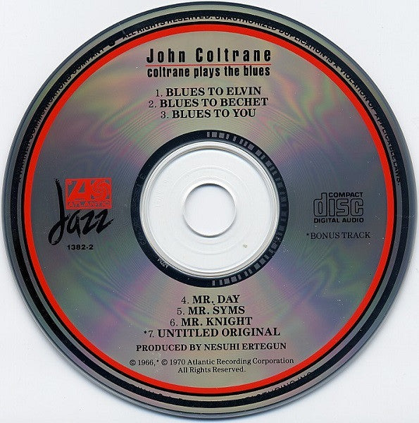 John Coltrane : Coltrane Plays The Blues (Album,Reissue)