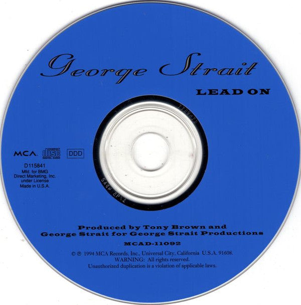 George Strait : Lead On (Album,Club Edition)