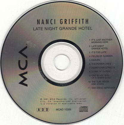 Nanci Griffith : Late Night Grande Hotel (Album)