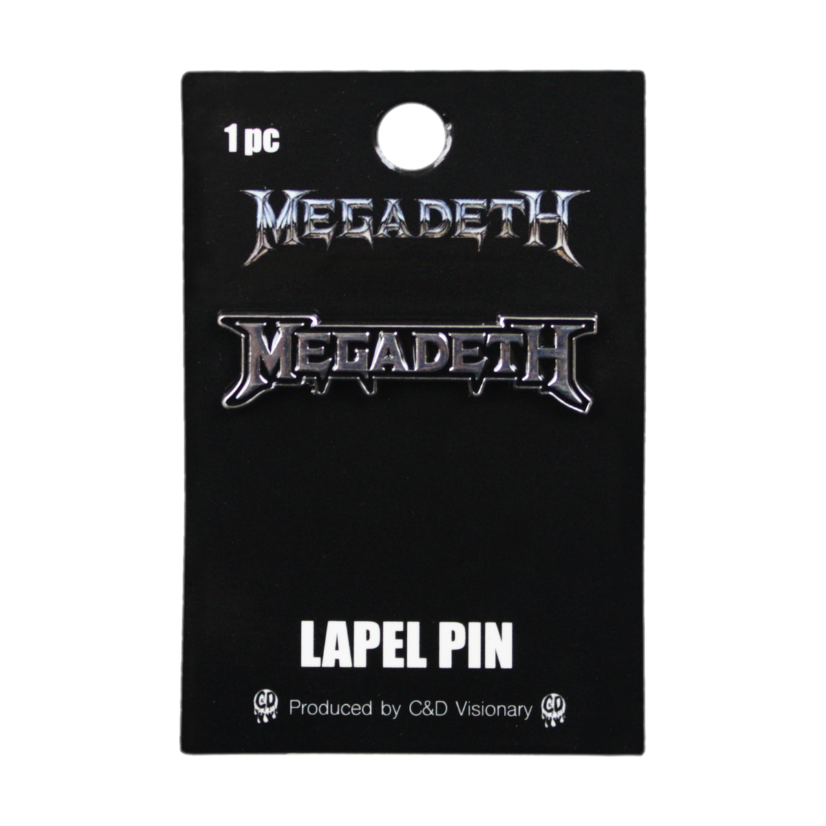 Enamel Pin - Megadeth - Silver & Black Logo