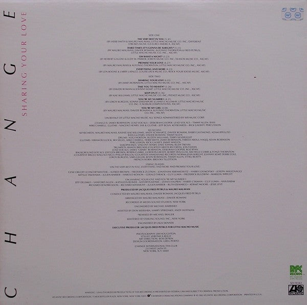 Change : Sharing Your Love (LP,Album,Stereo)