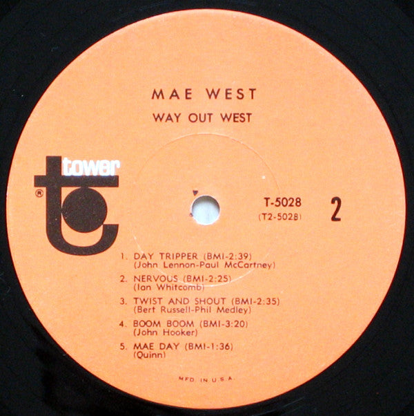 Mae West : Way Out West (LP,Album,Mono)