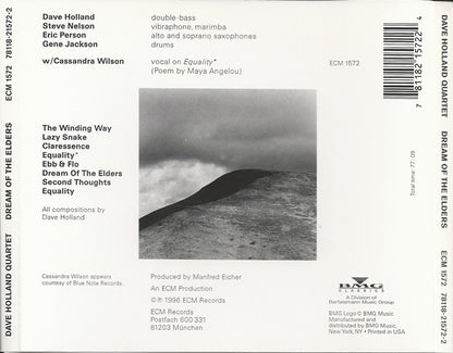 David Holland Quartet : Dream Of The Elders (Album)