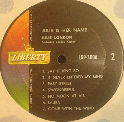 Julie London : Julie Is Her Name (LP,Album,Reissue,Mono)