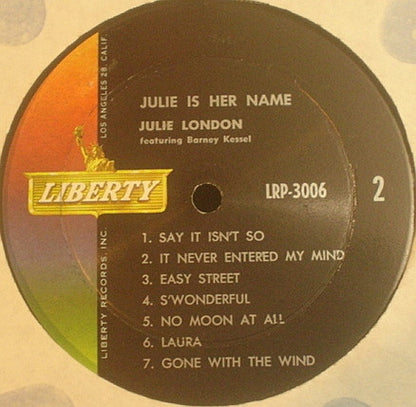 Julie London : Julie Is Her Name (LP,Album,Reissue,Mono)