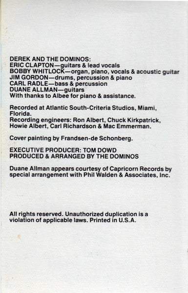 Derek & The Dominos : Layla And Other Assorted Love Songs (Album,Reissue)