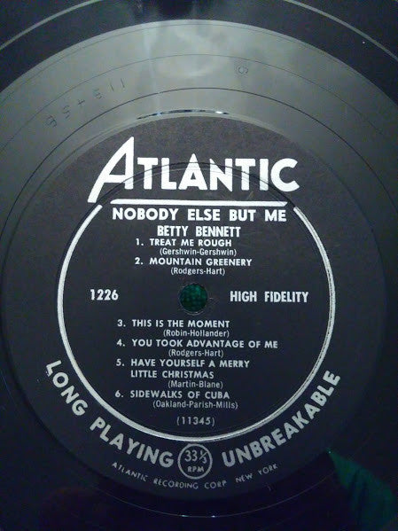 Betty Bennett : Nobody Else But Me (LP,Album,Mono)