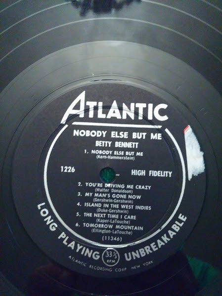 Betty Bennett : Nobody Else But Me (LP,Album,Mono)