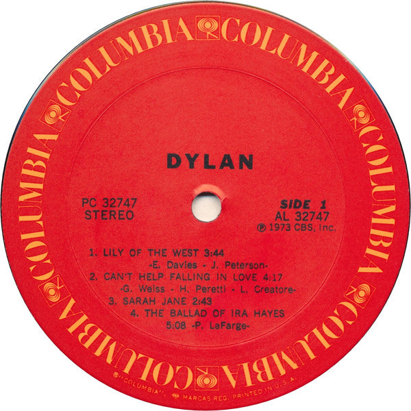 Bob Dylan : Dylan (LP,Album,Stereo)