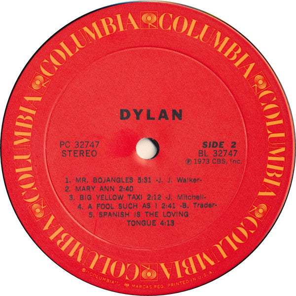 Bob Dylan : Dylan (LP,Album,Stereo)