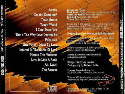 Donnie Iris And The Cruisers : Live! At Nick's Fat City (Album)