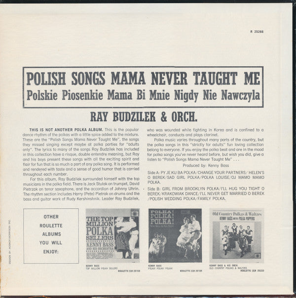 Ray Budzilek And His Orchestra : Polish Songs Mama Never Taught Me (LP,Album)