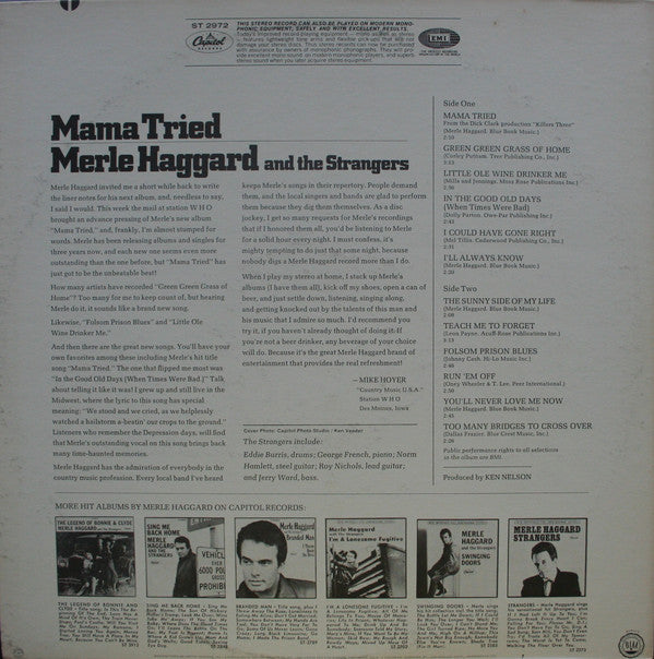 Merle Haggard And Strangers (5), The : Mama Tried (LP,Album,Stereo)