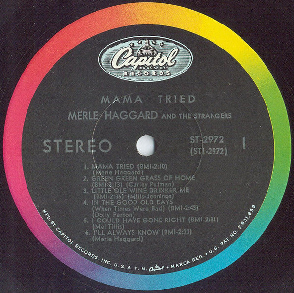 Merle Haggard And Strangers (5), The : Mama Tried (LP,Album,Stereo)