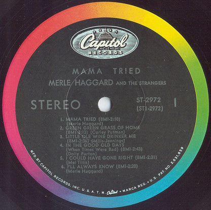 Merle Haggard And Strangers (5), The : Mama Tried (LP,Album,Stereo)