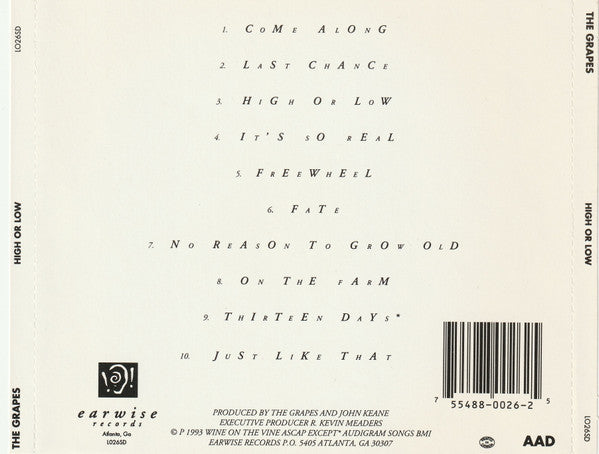 Grapes, The : High Or Low (Album)